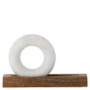 Morter og støter Manuella 2 stk 28x17x7 cm mangotre/marmor