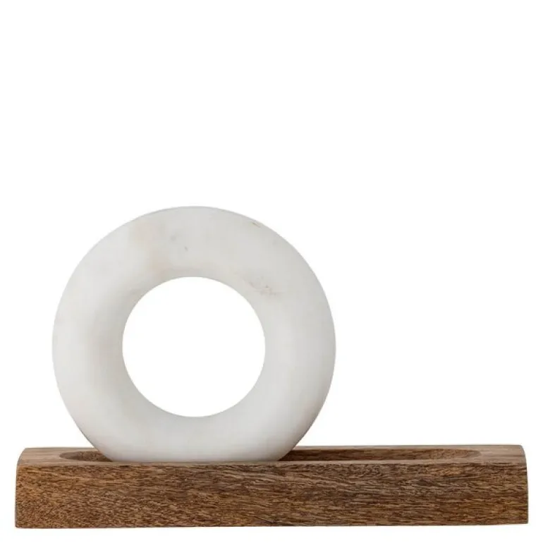 Morter og støter Manuella 2 stk 28x17x7 cm mangotre/marmor