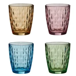 Mosaic vannglass 34 cl 4 stk multi
