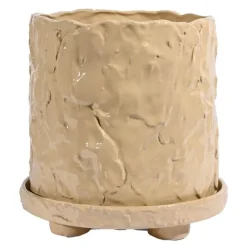 Muddy krukke L 23x23,5 cm beige