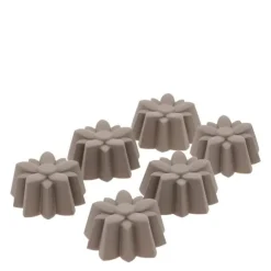 Muffinsform blomst for 6 muffins silikon latte