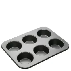 Muffinsform for 6 store muffins 35x26 cm grå