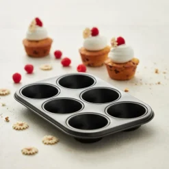 Muffinsform 6 stk 27x18,5x3 cm stål