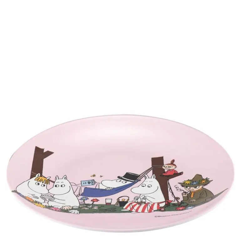Mummi asjett 22,5 cm piknik rosa