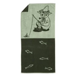 Mummi badehåndkle 70x140 cm Snusmumrikken grønn