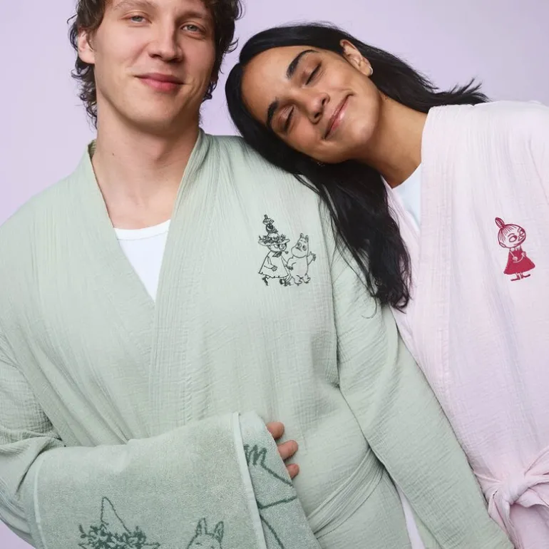 Mummi badekåpe musselin S/M rosa