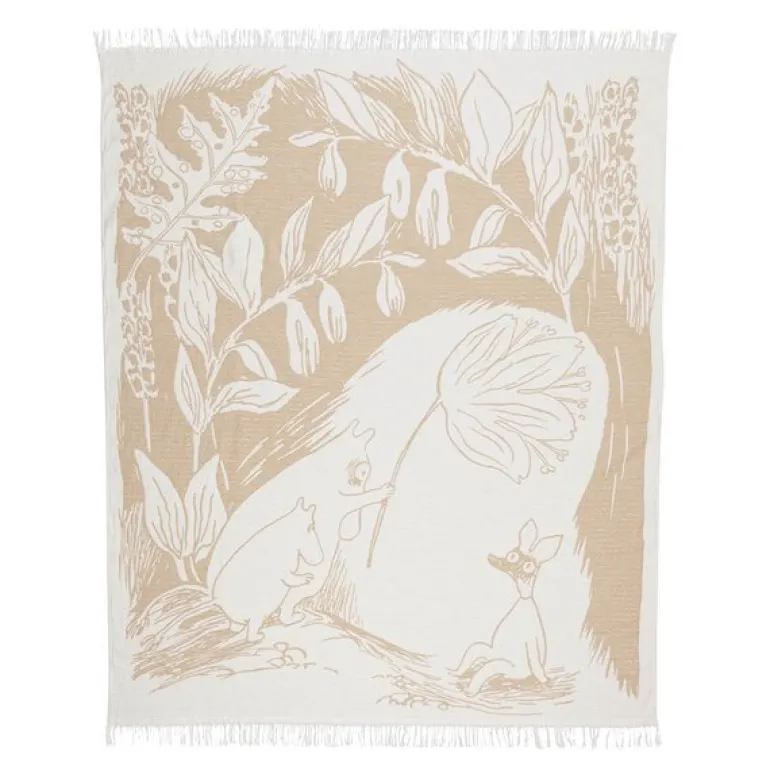 Mummi bomullspledd 130x170 cm beige
