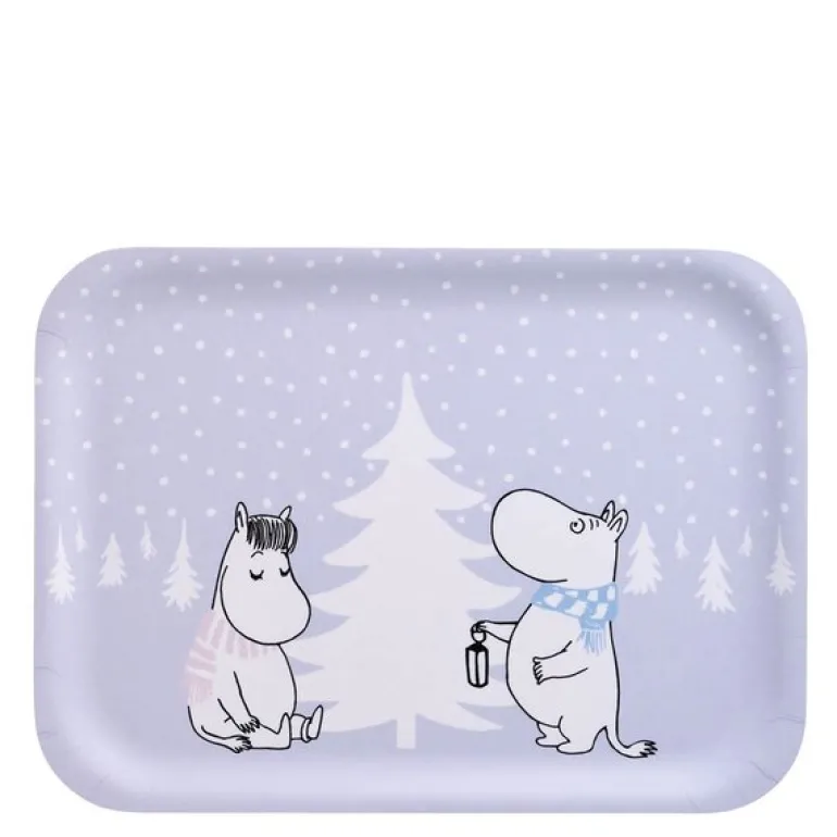 Mummi brett 20x27 cm Snøfall lilla
