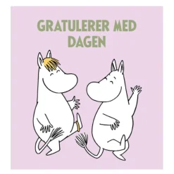 Mummi dobbeltkort 7,5x7,5 cm Gratulerer med dagen lilla
