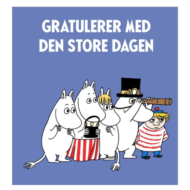 Mummi dobbeltkort 7,5x7,5 cm Gratulerer med den store dagen lilla