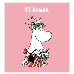 Mummi dobbeltkort 7,5x7,5 cm Til mamma rosa