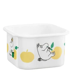 Mummi emaljeboks med lokk 1L gule epler