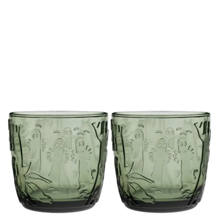 Mummi glass 28 cl 2 stk furugrønn