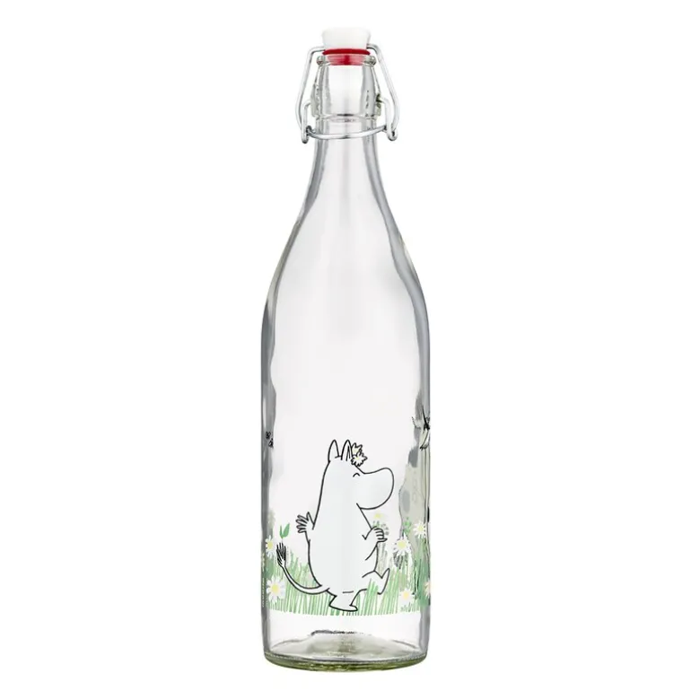 Mummi glassflaske med patentkork 1L eng