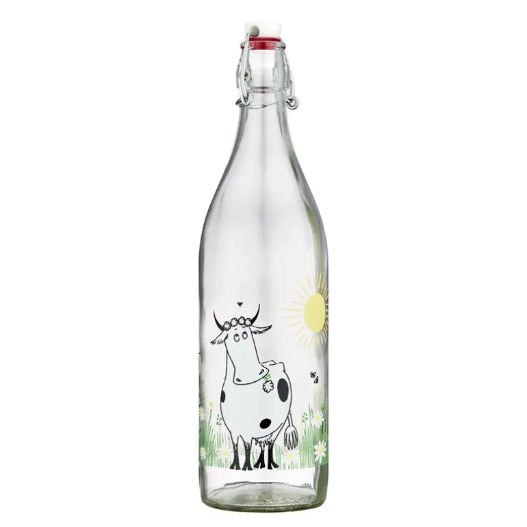 Mummi glassflaske med patentkork 1L eng