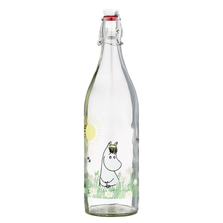 Mummi glassflaske med patentkork 1L eng