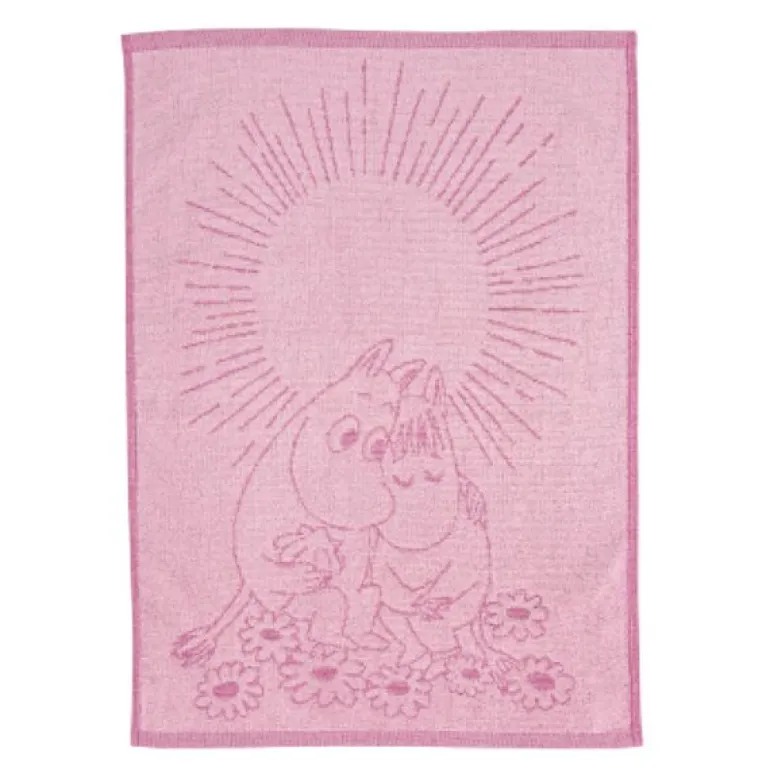 Mummi håndkle 50x70 cm Kjærester rosa