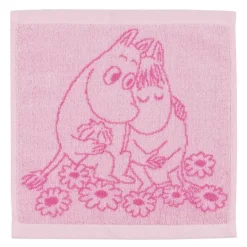 Mummi håndkle 25x25 cm Kjærester rosa