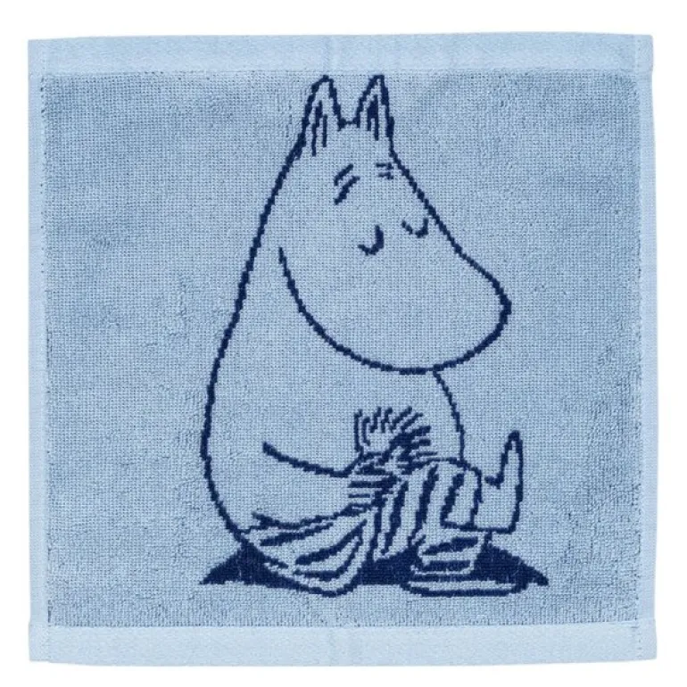 Mummi håndkle 25x25 cm Mummitrollet marineblå