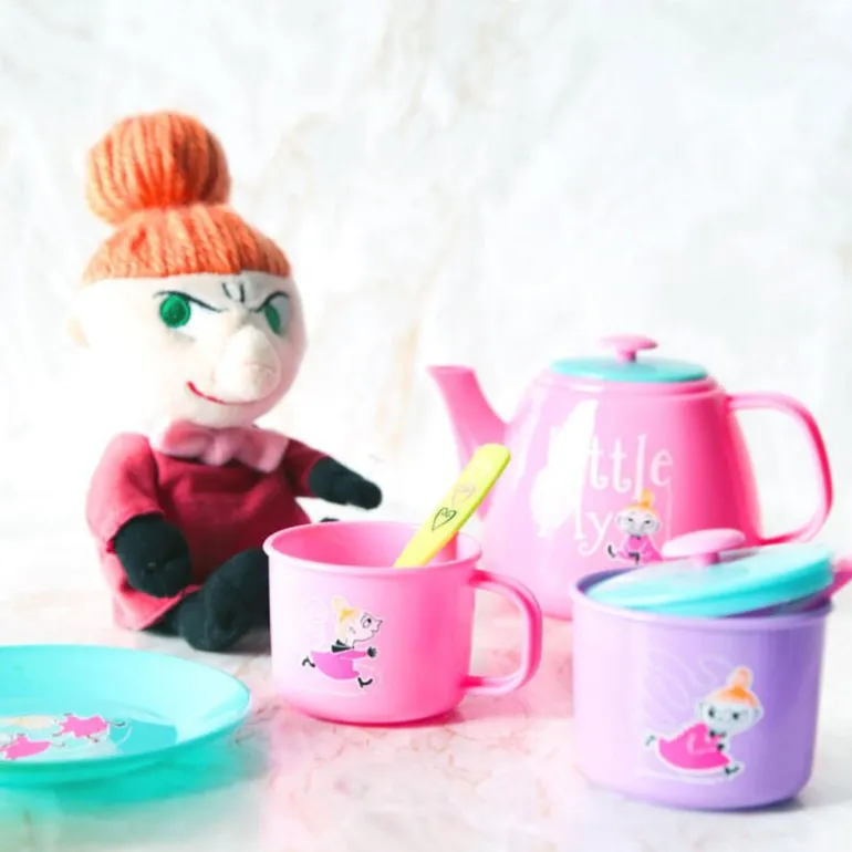 Mummi kaffesett dukkesett i koffert Lille My rosa