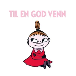 Mummi kort dobbelt 7,5x7,5 cm Til en god venn hvit