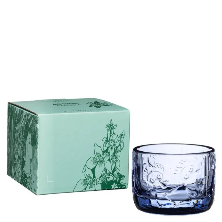 Mummi lyslykt 5,8 cm aqua