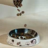 Mummi Pets kattematskål 15,5x15,5 cm beige
