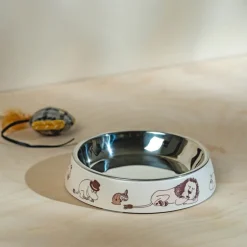 Mummi Pets kattematskål 15,5x15,5 cm beige