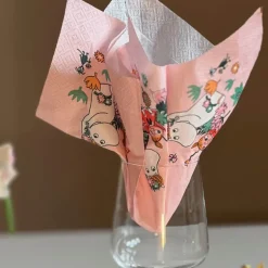 Mummi servietter 33x33 cm 20 stk Snorkfrøken og Lille My rosa