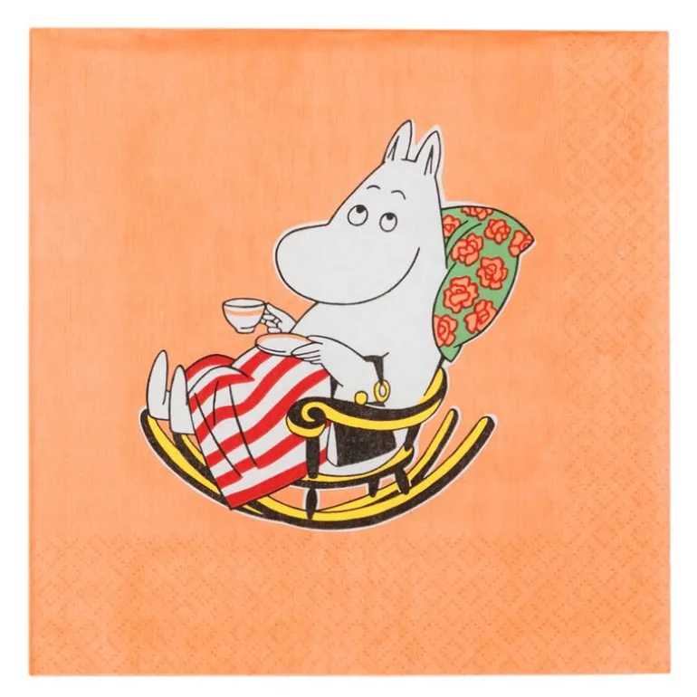 Mummi serviett 33x33 cm 20 stk Mummimamma oransje