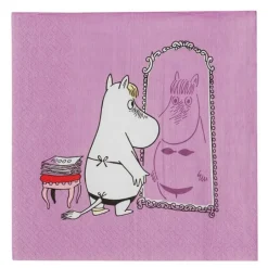 Mummi serviett 33x33 cm 20 stk Snorkfrøken lilla