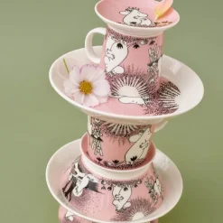 Mummi servisesett kopp og asjett Kjærlighet rosa