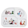Mummi tallerken med rom 26x20 cm mummifamilien hvit