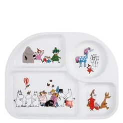 Mummi tallerken med rom 26x20 cm mummifamilien hvit
