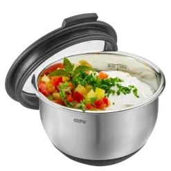 Muovo bolle m/lokk 0,6L/12 cm stål