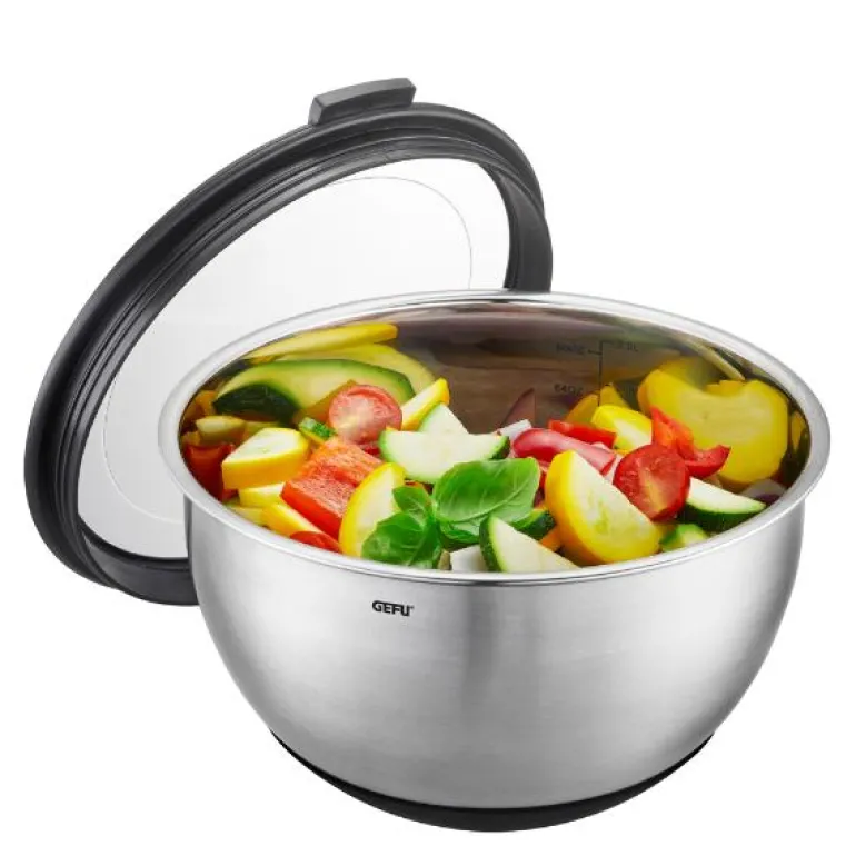 Muovo bolle m/lokk 2,5L/20 cm stål