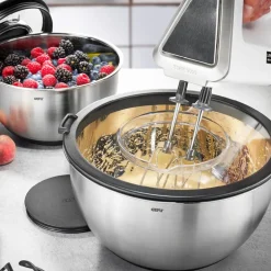 Muovo bollesett 2 deler 2,5L+4,5L stål/svart