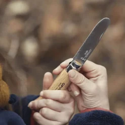 My first Opinel lommekniv 8 cm bøk m/beltehylster