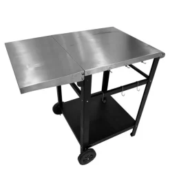 Napo avlastningsbord m/hjul 88x56x85 cm svart/børstet