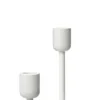 Nappula lysestake 2 stk 107 + 183mm hvit