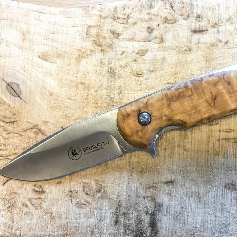 Natten foldekniv 21 cm masurbjørk