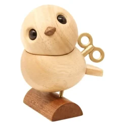 Nattergalen trefigur 8 cm lønn/gummitre/sapele