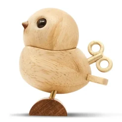 Nattergalen trefigur 8 cm lønn/gummitre/sapele