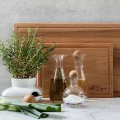 Nature olje- og balsamicoflaske med eikekork 2 stk