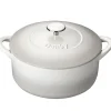 Naturlig Canvas støpejernsgryte 26 cm krem
