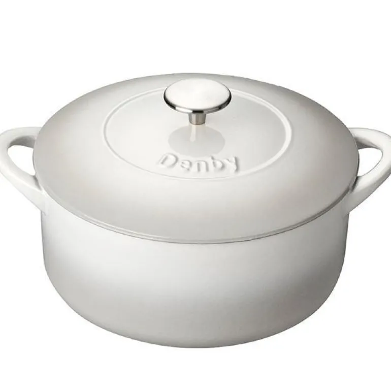 Naturlig Canvas støpejernsgryte 26 cm krem