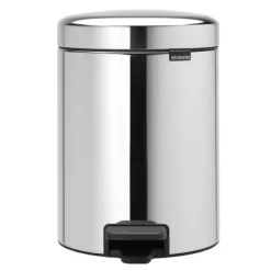 NewIcon pedalbøtte 5L blankt stål