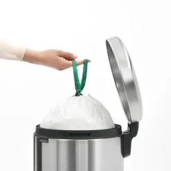 NewIcon pedalbøtte 30L børstet stål FPP