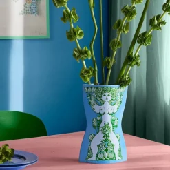 Nina vase 28,5 cm lys blå/grønn