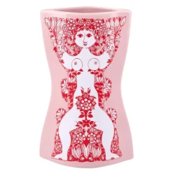 Nina vase 16,5 cm pink/rød